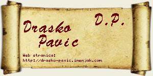 Draško Pavić vizit kartica